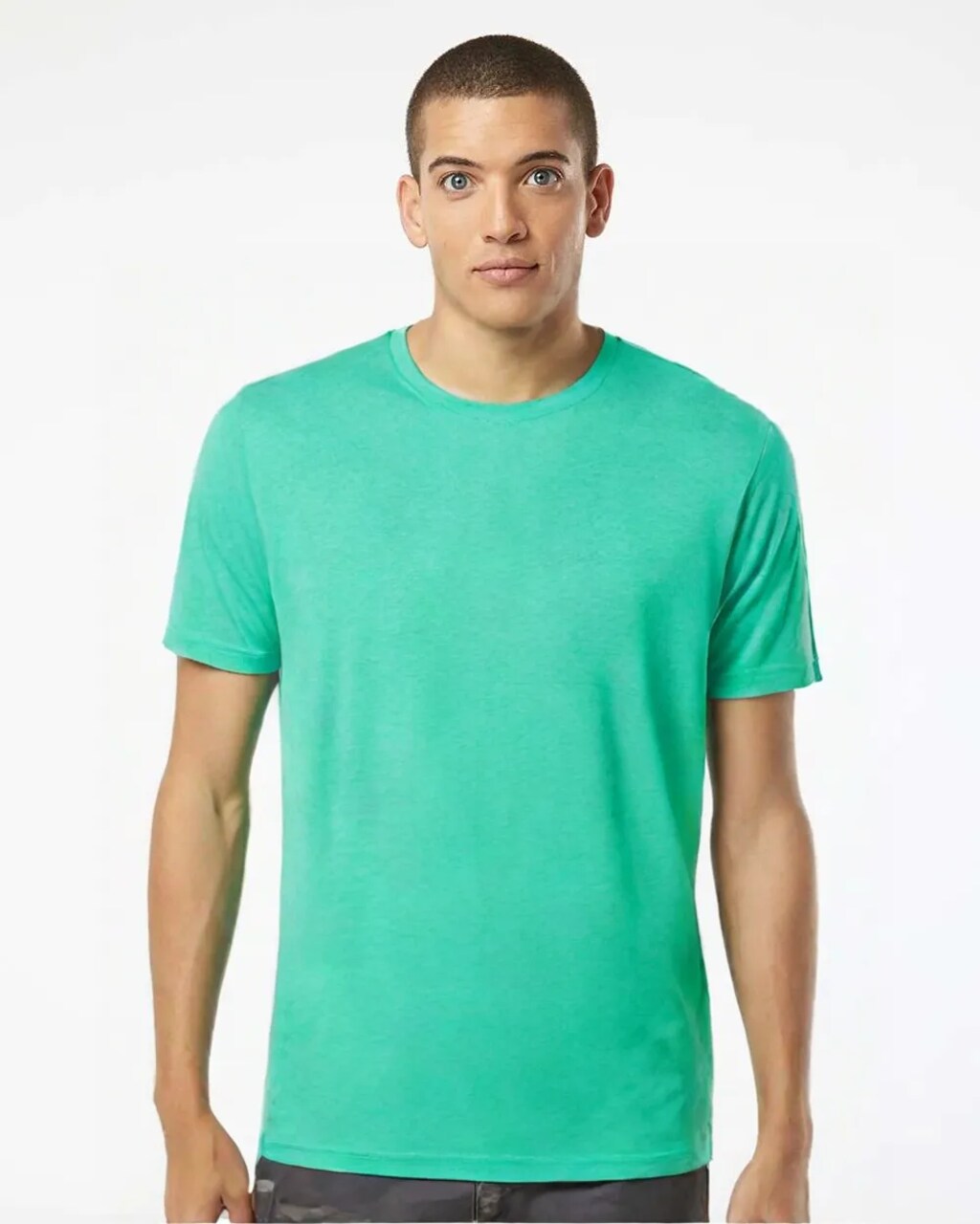BELLA+CANVAS Crew Short Sleeve CVC Jersey Tee for Everyday Wear, Custom Printing & Casual Unisex Cotton Blend Shirt